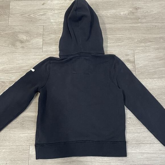 Abercrombie Fitch Hoodie Kids L Spell Out Sleeve Y2K Moose Logo Heavyweight Boys - Picture 9 of 9